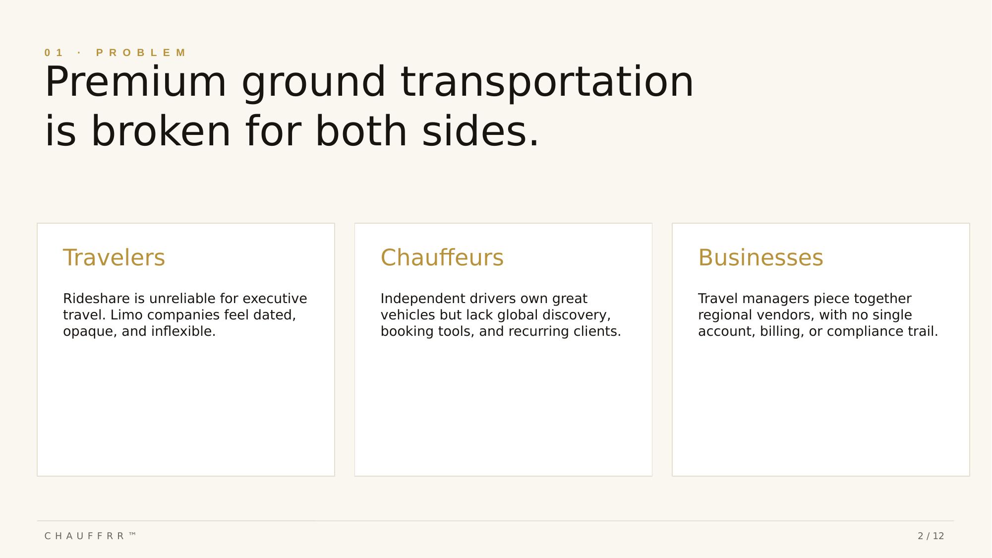 Chauffrr Company Deck — slide 2